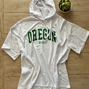 GameDay Couture Oregon Ducks Short Sleeve Hoodie Size L NWOT